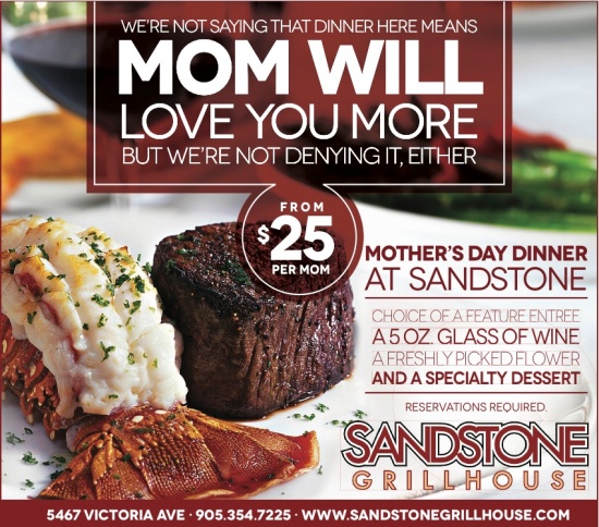 Sandstone Grillhouse Mother's Day Ad
